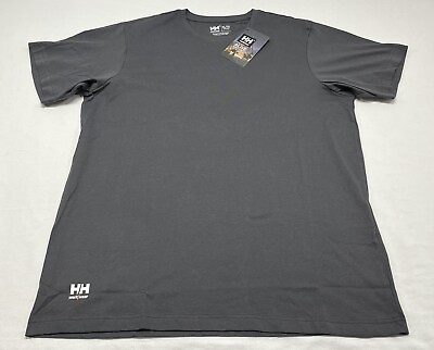 #ad Helly Hansen T Shirt 79161 Manchester T Shirt Dark Gray Work Wear New NWT $24.00