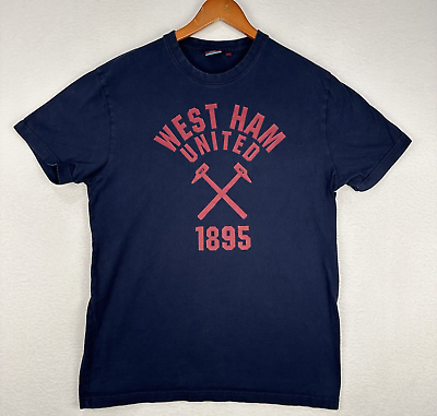 #ad West Ham United FC Official Licensed Product Men’s Tshirt Large Blue 100% Cotton $11.99