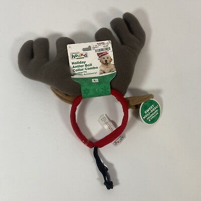 Outward Hound Holiday Antler Bell Collar Combo Pack Christmas Dogs Size L *READ $5.00