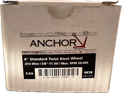 #ad Box of 5 Anchor 4quot; Standard Twist Knot Wheel 5 8 11 AH .014 Wire $29.95