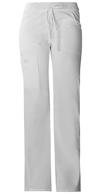#ad Scrubs Cherokee Workwear Tall Low Rise Drawstring Cargo Pant 24001T WHTW White $29.99
