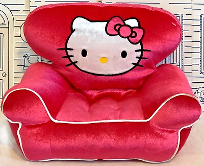 #ad Build a Bear Hello Kitty Chair Plush Pink Couch Sanrio Pillow Doll Furniture Toy $29.99