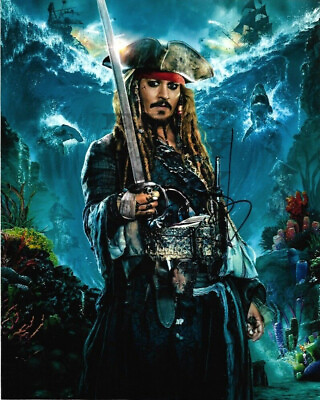 #ad Johnny Depp Pirates of the Caribbean Autographed 8x10 Photo Signed REPRINT $18.99