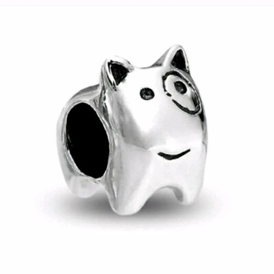 #ad Pandora Sterling Silver Dog Spot Doggie Bead Retired Charm 790258 $16.25