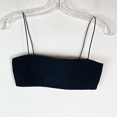 #ad Toteme NWOT Black Smocked Bikini Top Size S $89.00