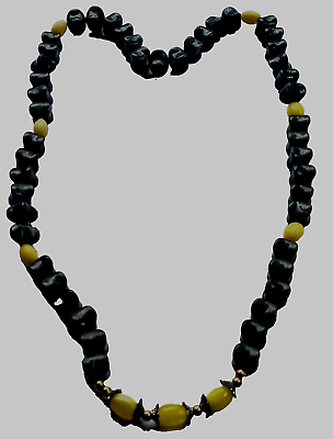 #ad Ladies Girls 14 inches Black Bead Hand Made Long Unique Rare Women Jewelry Gift. $24.00