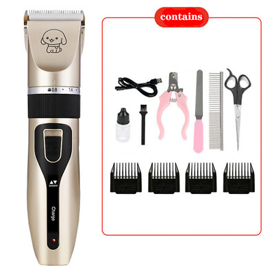 #ad Pet Dog Electric Hair Clipper Trimmer Shaver Cutter Haircut Machine Grooming Kit $9.29