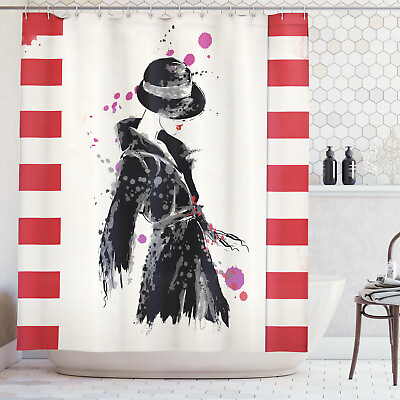 #ad Fashion Shower Curtain Modern Trendy Woman Print for Bathroom 70 Inches Long $31.99