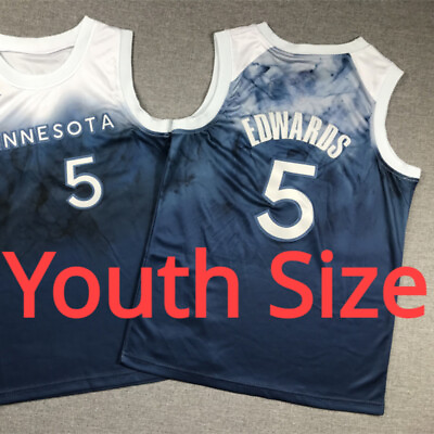 #ad Youth Size Anthony #5 Edwards Minnesota Basketball Jersey All Stitched $22.99