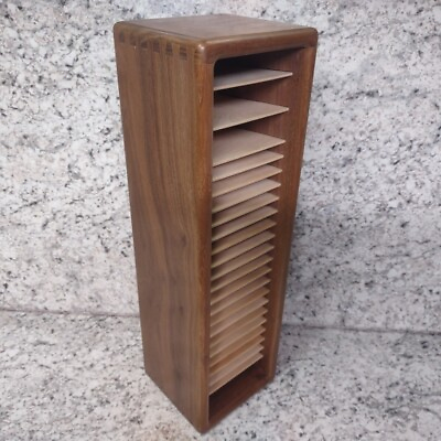 #ad 23 Slot Solid Wood Rack Storage Holder Wall Mounted Shelf New Wing Designs USA $29.95