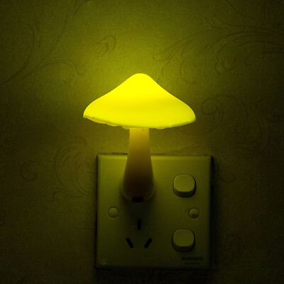 #ad 2 Pcs Plug in LED Light Nightlight for Kids Mushrooms Decor $10.78