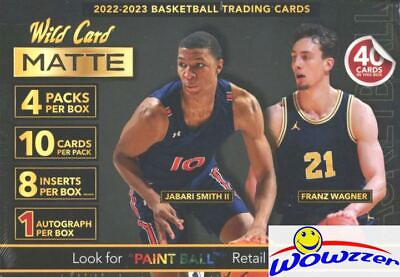 #ad 2022 23 Wild Card MATTE BLACK Basketball EXCLUSIVE PREMIUM Blaster Box AUTO $19.95