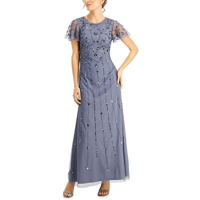 #ad Papell Studio by Adrianna Papell Womens Blue Evening Dress Gown 8 BHFO 8578 $20.99