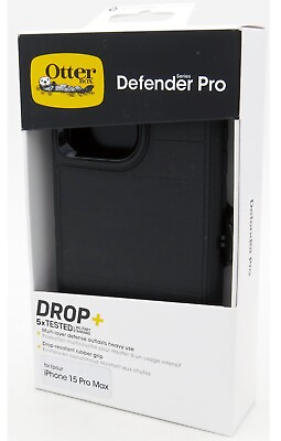 #ad OtterBox Defender Pro Series Case Belt Clip Apple iPhone 15 Pro Max Black New $32.95