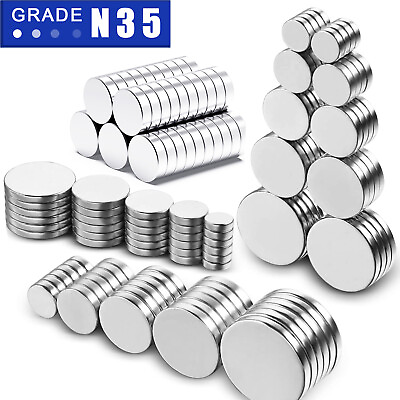 Neodymium Magnets Round Disc N35 Super Strong Rare Earth Thin Tiny Small Large $79.99