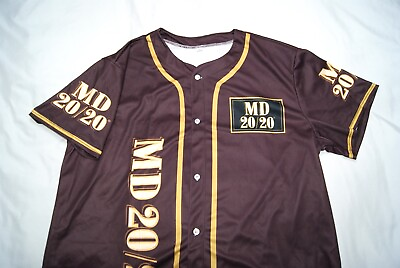 #ad #ad mad dog 20 20 baseball jersey men large brown breathable md 20 20 $24.74