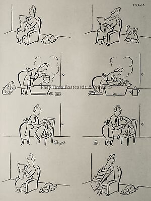 #ad 1939 Vintage Print DOG BATH amp; DOG FLEAS GBP 12.95