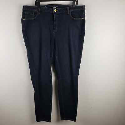#ad Lane Bryant Women#x27;s Size 22 Plus Dark Wash Skinny Jeans Genius Fit Stretch $19.20