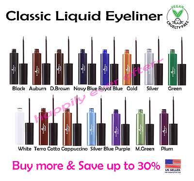 #ad Italia Deluxe Waterproof Liquid Eyeliner Vitamin E amp; Long Lasting Eyeliners $7.99