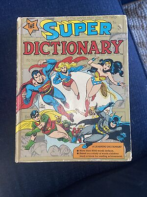 #ad Super Dictionary Super Heros By Warner Educational 1978 Mary Holmes $180.00