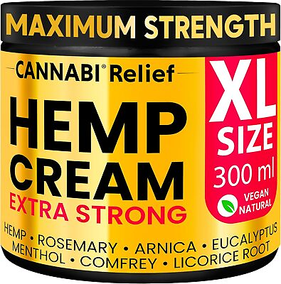 #ad HEMP CREAM PAIN RELIEF 10 fl oz for Joint Muscle Neck Shoulders Elbows Back $23.97