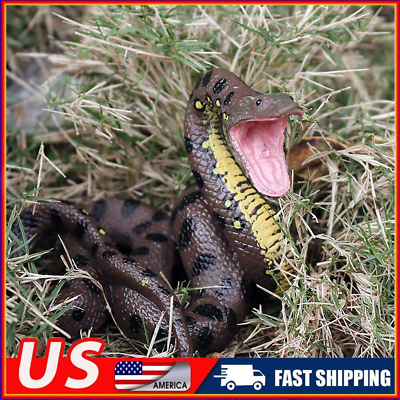#ad US Fake Realistic Snake Rubber Snake Lifelike Durable Garden Scary Gag Props Toy $10.99
