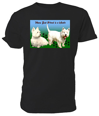 #ad West Highland Terrier Dog T shirt Westies Choice of size cols mens womens GBP 11.99