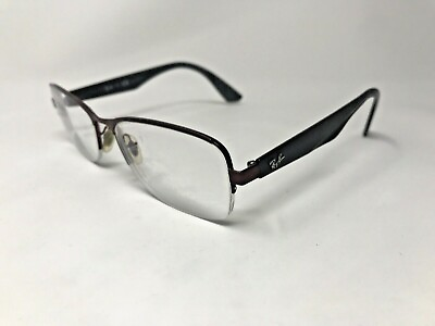 #ad RAY BAN RB6309 2818 Eyeglasses Frame Half Rimless 55 18 135 Dark Brown FT29 $31.75