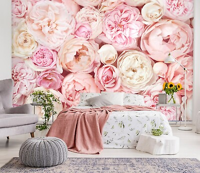 #ad 3D Gentle Pink Flowers 9571 Wall Paper Wall Print Decal Deco Wall Mural CA Romy C $316.99