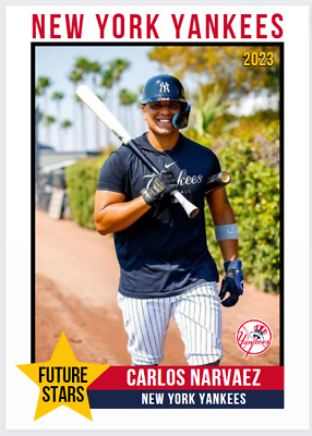 #ad 2023 Carlos Narvaez Future Stars Prospect Rookie Card New York Yankees #44 $5.99