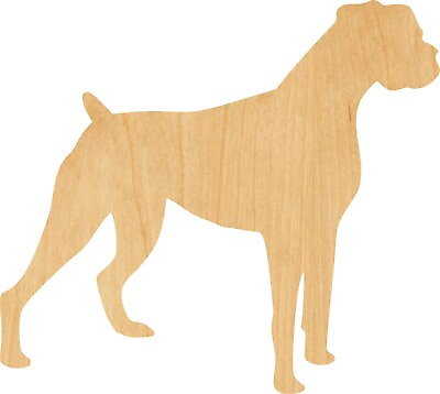 #ad Boxer 1 Laser Cut Out Wood Shape Craft Supply Woodcraft Cutout $48.53