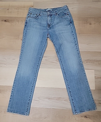 #ad Levis 505 Straight Leg Womens Blue Stretch Denim Jeans Size 10 M 32X30 $14.99