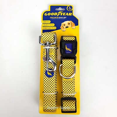 #ad Goodyear Collar amp; Lead Set 5x1quot; Size Large Yellow Collar: 17 21x1quot; $16.91