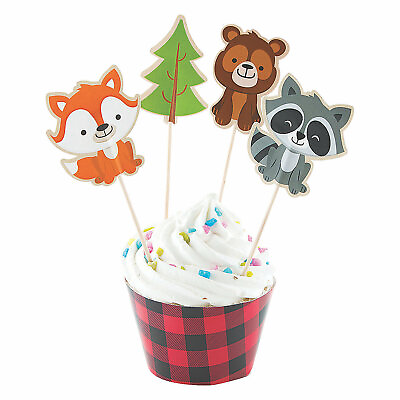 #ad Woodland Party Cupcake Wrappers amp; Picks Party Supplies 100 Pieces $17.89