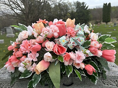 #ad Large Spring Summer shades of peach grave saddle for Mother’s DayMemorial Day. $105.00