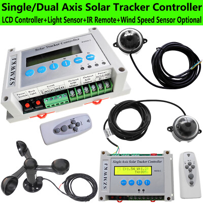 #ad Solar Panel Sunlight Auto Tracking Single Dual Axis LCD Solar Tracker Controller $69.99
