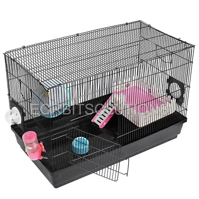 #ad #ad 2 Tier Metal Hamster Cage Small Animal Critters House Habitat Playpen Pet Cage $66.99