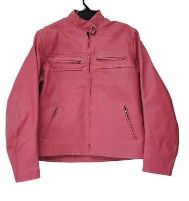 #ad Echtes Leder Futter XXL Pink Jacket Leather Motorcycle Womens $79.00