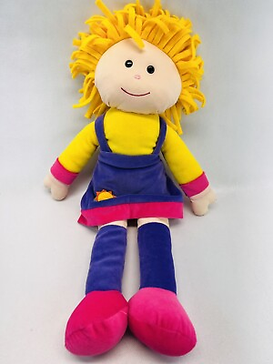 #ad Vintage 1999 Rag Tops 19quot; Doll Plush Toy Soft Purple and Pink Dress Blonde Hair $31.99