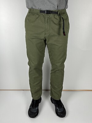 #ad Gramicci Men#x27;s Chino Pants Trousers Belted Size USA EU M Green Gorpcore $42.50