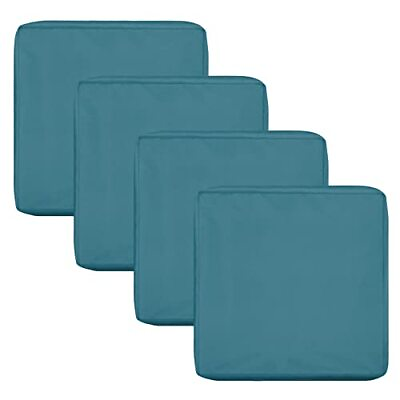 #ad Patio Seat Cushion Covers Replacement 20x18x4 in 4 PCS Covers Only Teal $48.49