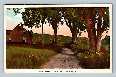 #ad East Concord VT Greetings Scenic Home Mountain View Vermont Vintage Postcard   $7.99