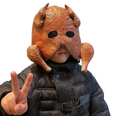 #ad Thanksgiving Turkey Hat Mask Funny Realistic Head Costume Cosplay Latex Props $17.99