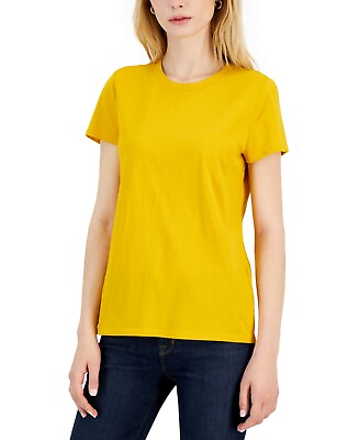 #ad T$25 Inc International Concepts Women Cotton Slim Fit T Shirt Size Large NWOT $10.19