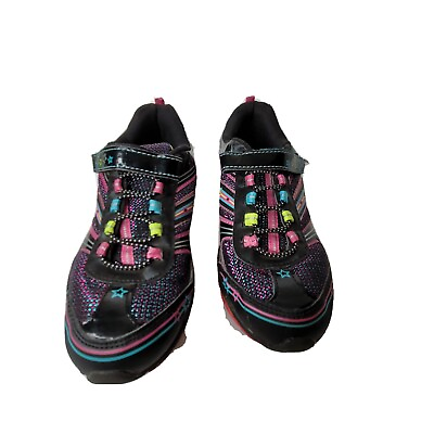 #ad DANSKIN NOW Youth Girls Lightweight Athletic Shoes Size 5 Black Pink Sparkle $19.00