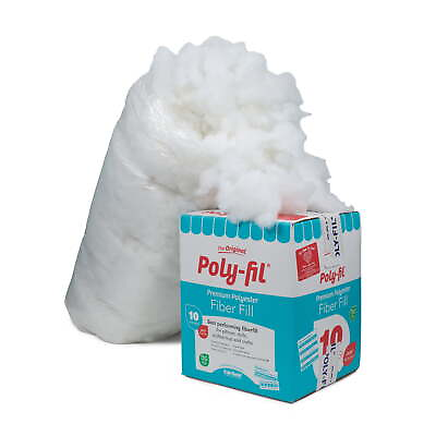#ad Poly Fil Premium Polyester Fiber Fill by Fairfield 10 Pound BoxWhite $32.97