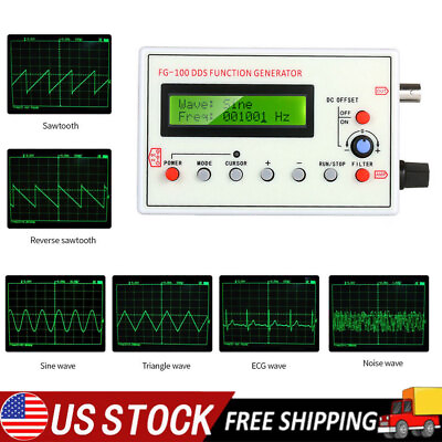 #ad DDS Function Signal Generator Module 1HZ 500KHz Square Wave Sine Case FG 100 $26.59