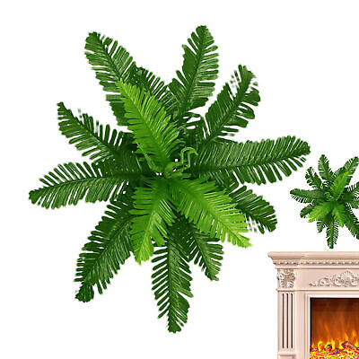 #ad Artificial Boston Fern Outdoor UV Resistant Faux Plants Shrubs Greenery Decor $14.49