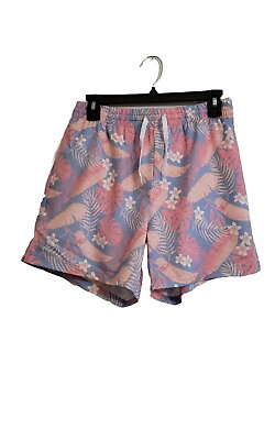 #ad Men#x27;s Swim Trunks Meripex Apparel Tropics Pink Purple Lined Stretch Small NWT $20.00