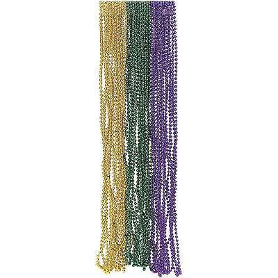 #ad 30pcs NEW Mardi Gras Beaded Necklaces Halloween Costume Home Party Decorations $30.18